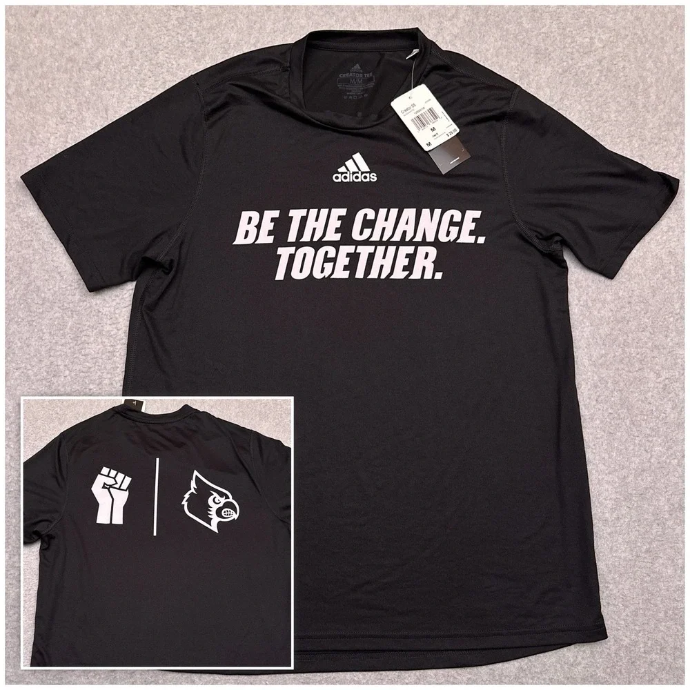NEW Adidas Louisville Cardinals Creator Tee‎ Mens Medium Black 